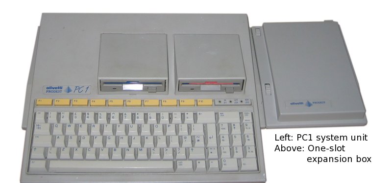 [PC1 with one-slot expansion unit]